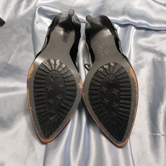 VIA SPIGA black patent lace up heels ankle boots SZ 7 - Picture 4 of 4